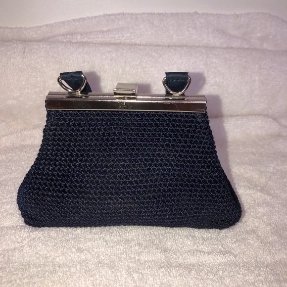 PREOWNED THE SAK Elegant Black mini lined snap closure Handbag - Picture 6 of 7